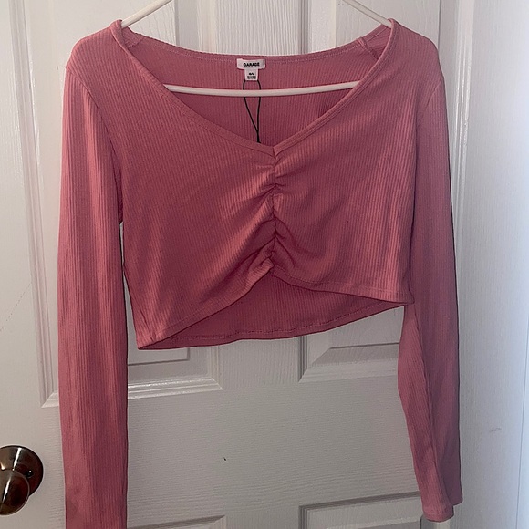 Pink Crop Top From Garage💖💖💖 Size Large - Picture 1 of 2